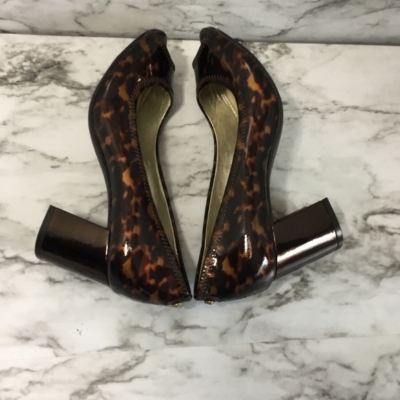 Ann Klein Women’s Tan Brown Heel Pumps Open Toe - Picture 12 of 12